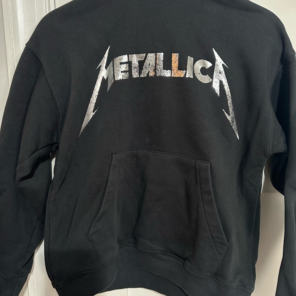 Zara Black Hoodie with Metallica Tag
